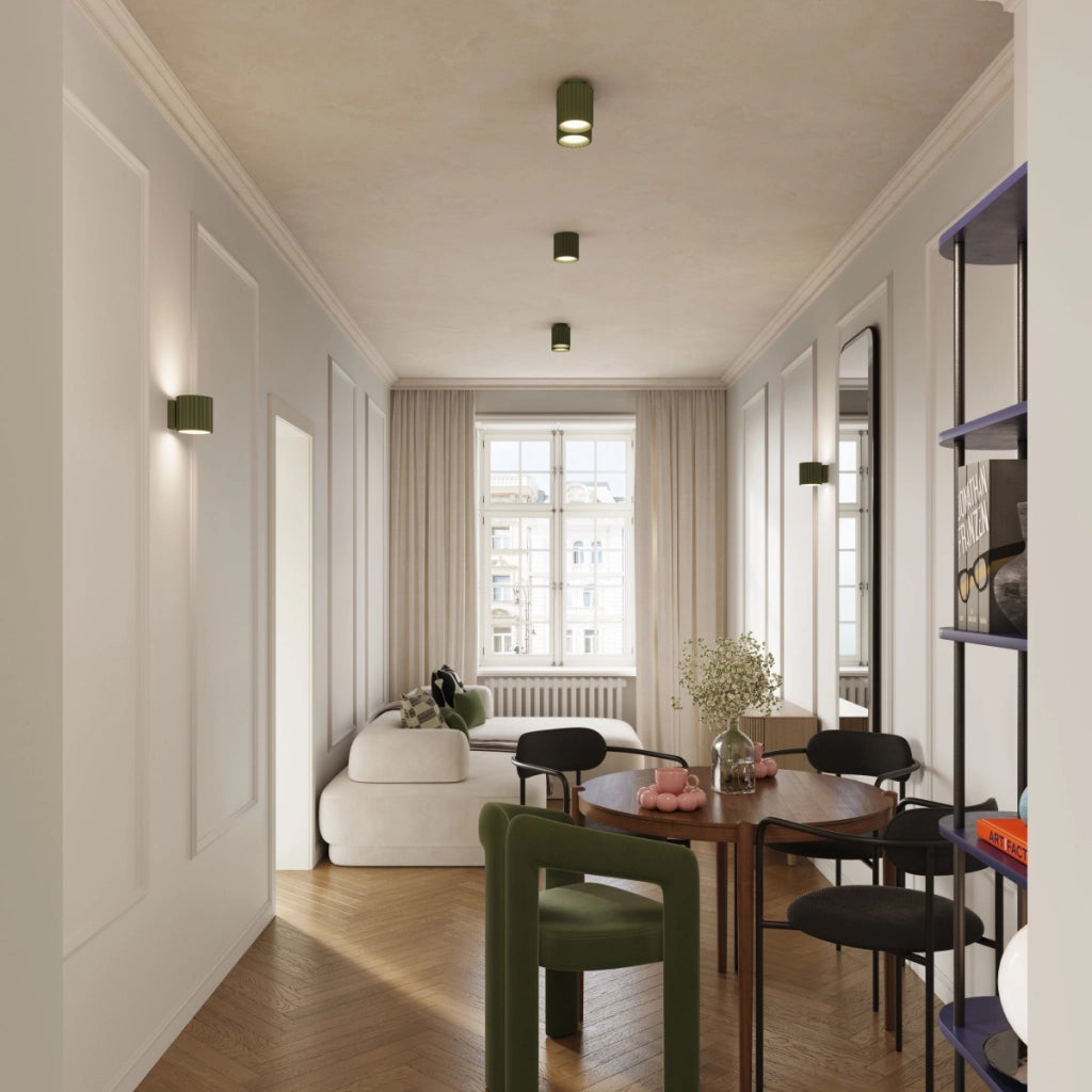 Lampada da soffitto AURA 1 verde oliva GU10
