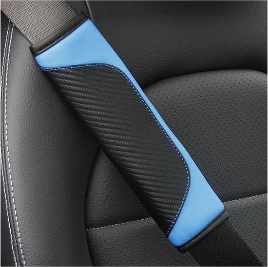 2 pezzi di protettori delle spalle per cinture di sicurezza - protettori morbidi per cinture di sicurezza - blu.