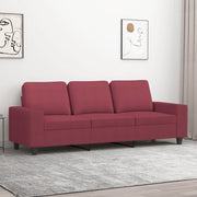 Divano a 3 Posti-Sofa 3 Posti Rosso Vino 180 cm in Tessuto 281220