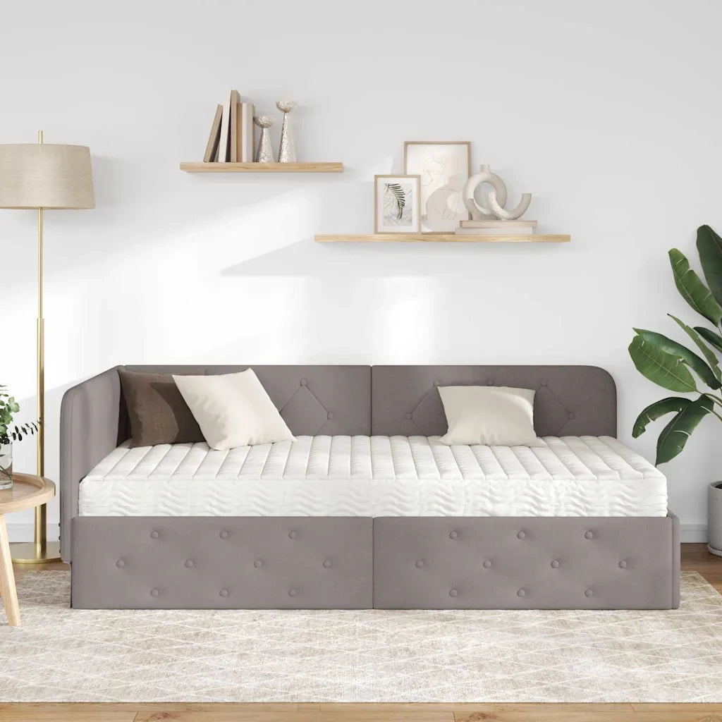 Cornice del letto ad angolo Talpa 100 x 200 cm Tessuto