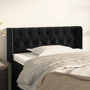 Testiera ad Orecchio-Testata con Orecchie Nera 103x16x78/88 cm in Velluto 558335