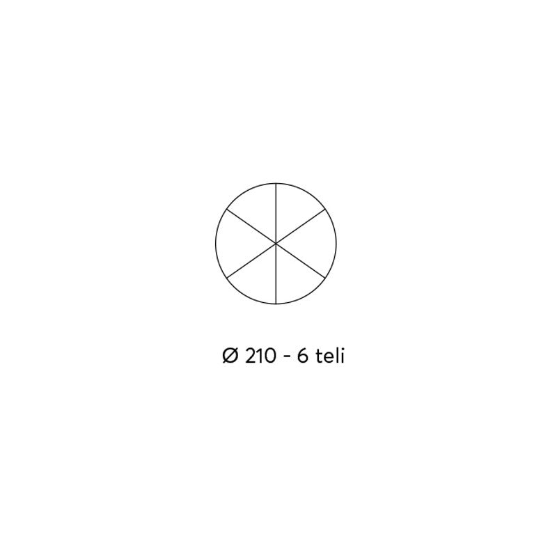 Set Di 4 Ombrelloni Eolo 210/6 - Uv Protection - Prolunga A Vite Moia