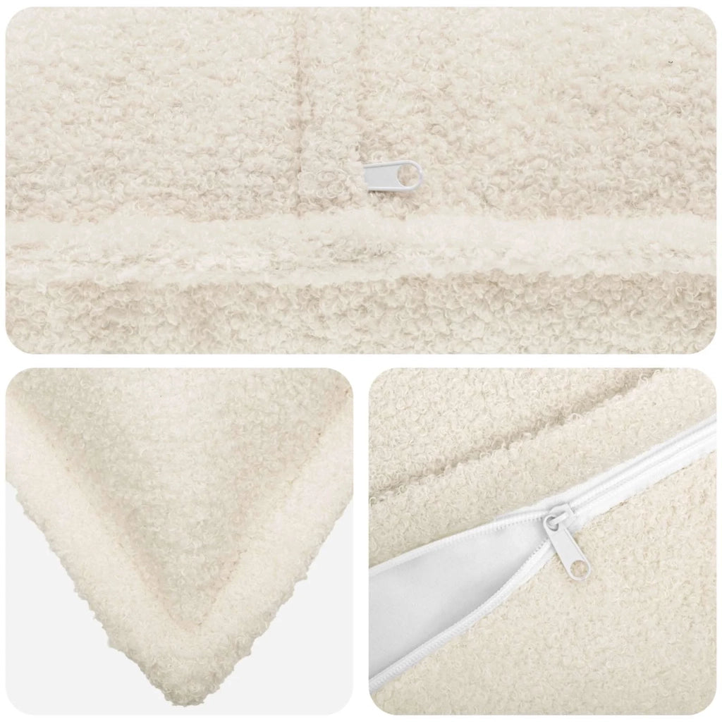 Federa 6 pcs HOUTEN Crema 40 x 70 cm Bouclé 917841
