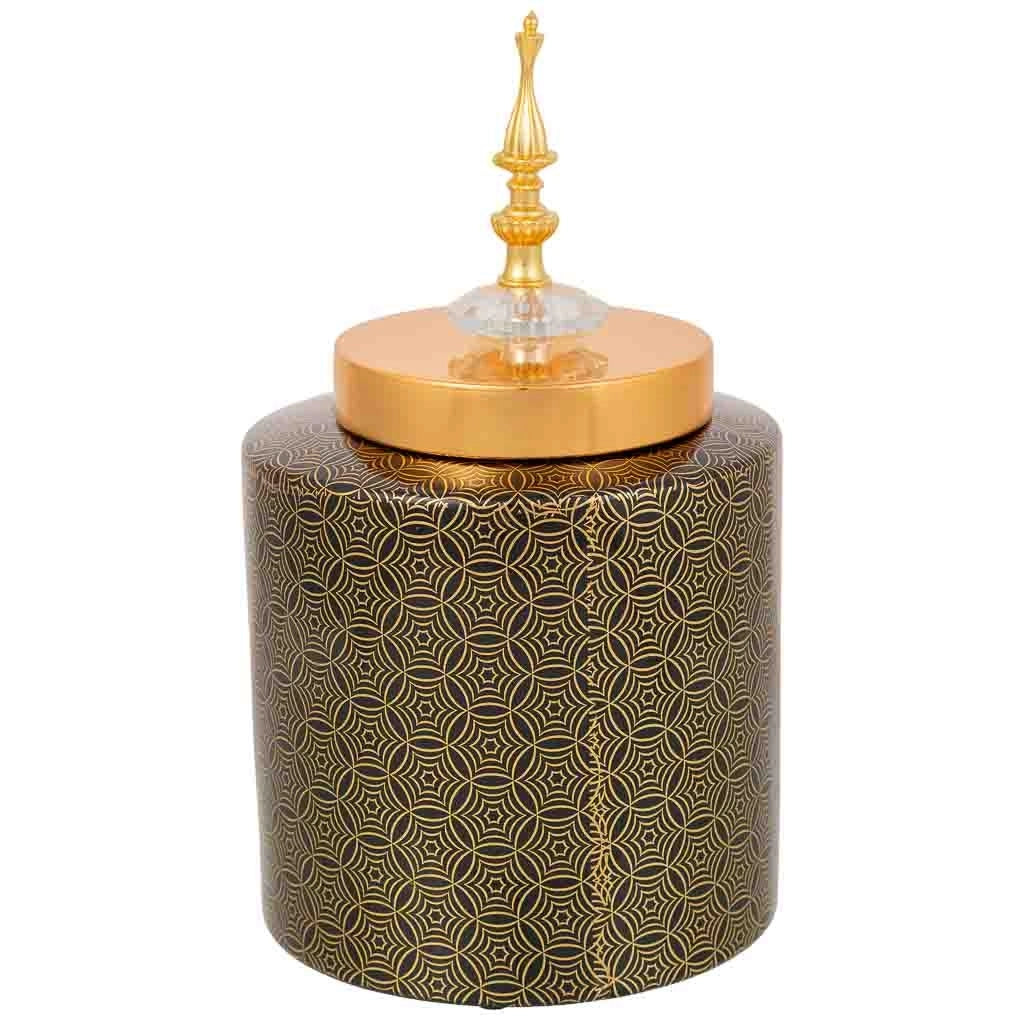 Vaso in ceramica nera, D18x31h cm
