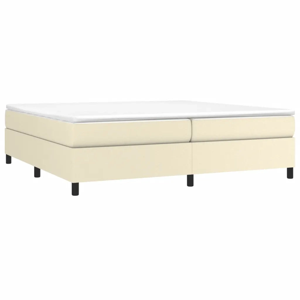 Letto matrimoniale | Letto per adulti | Struttura Letto a Rete a Molle Crema 200x200 cm in Similpelle