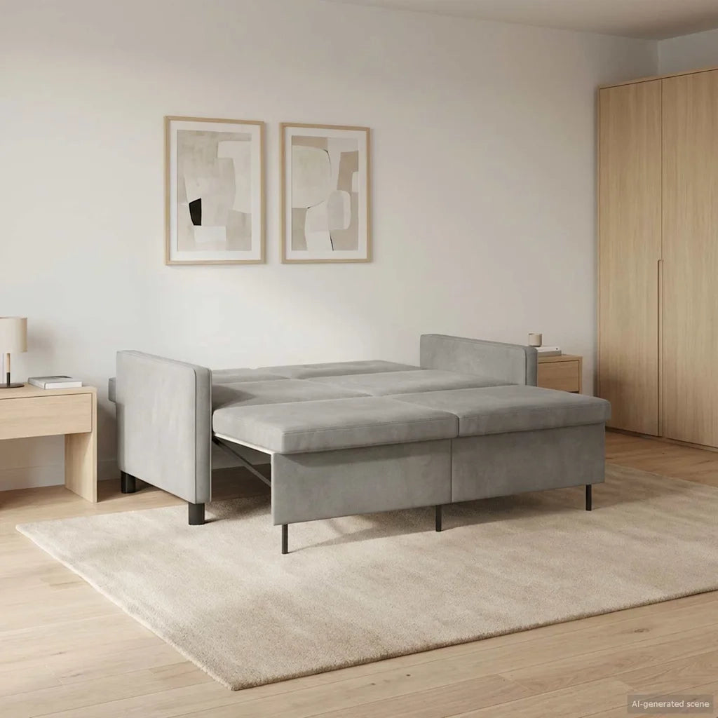 Divano letto Verde chiaro Tessuto 42033352