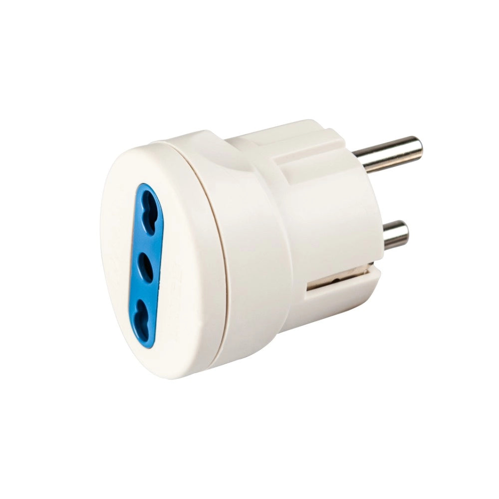 ADATTATORE 10/16A BIANCO CON SPINA 16A