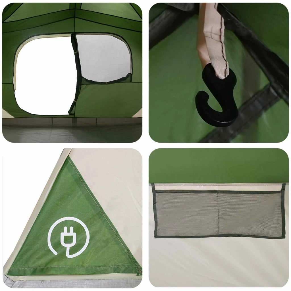 Tenda Istantanea Verde 365 x 380 x 200 cm Poliestere e Acciaio 42028699