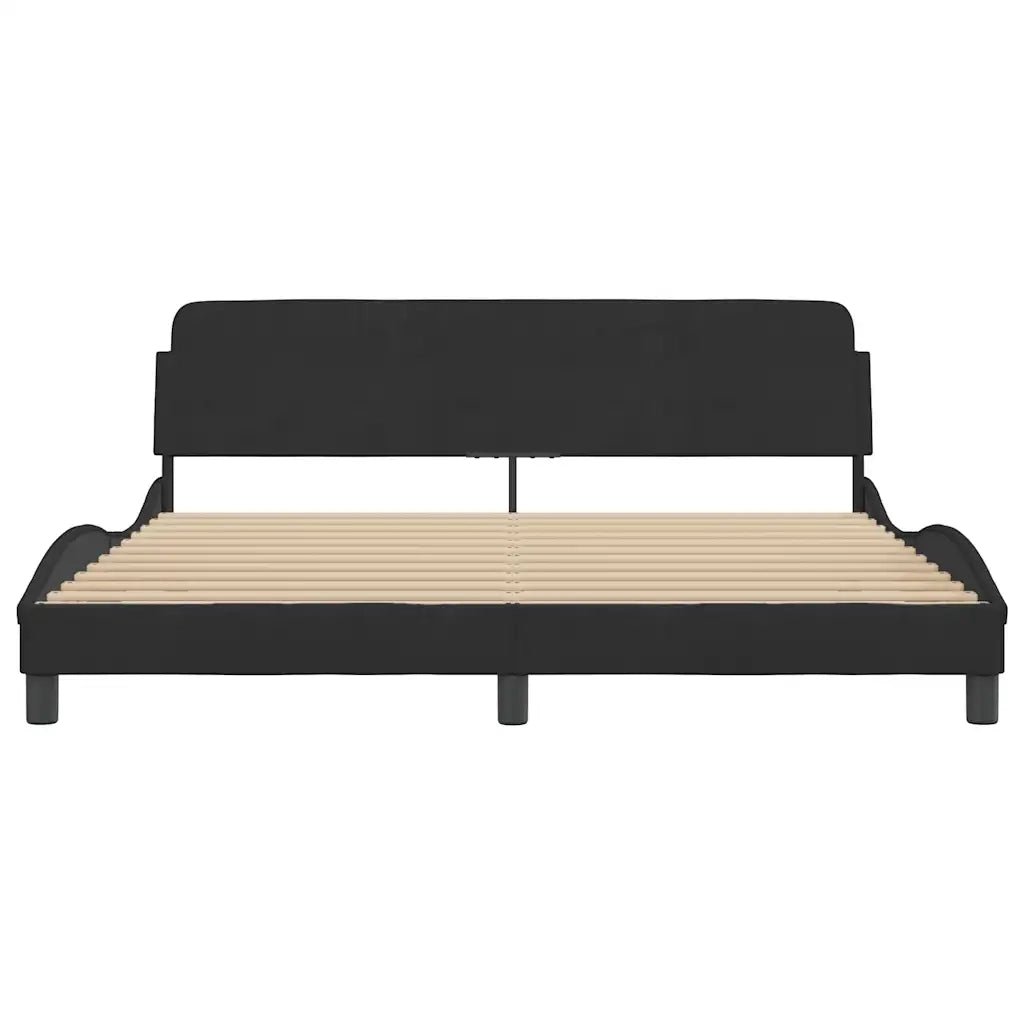 Struttura letto Dover Nera 180x200 cm in Velluto 373338
