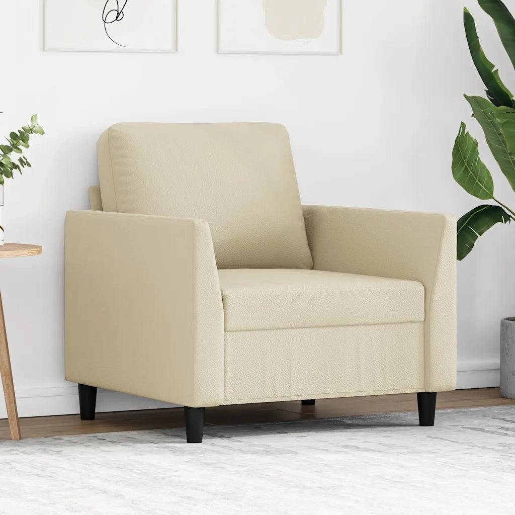Poltrona Crema 60 cm Velluto 359517