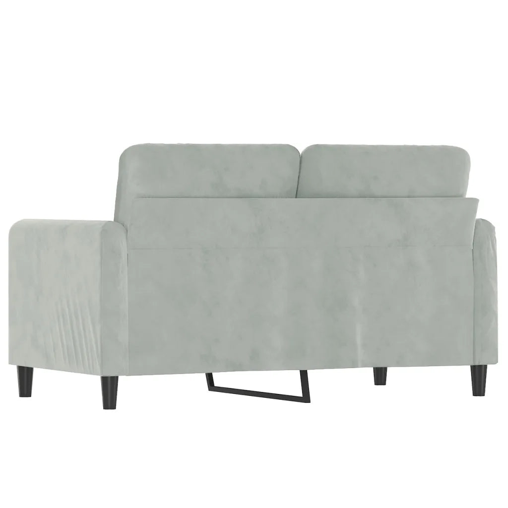 Divano a 2 Posti-Sofa 2 Posti Grigio Chiaro 120 cm in Velluto 580269