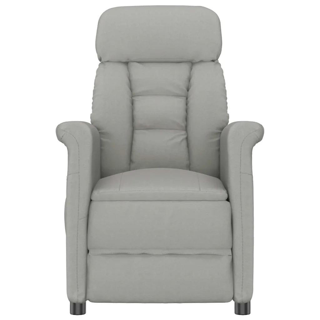 Poltrona | Sedia da massaggio Grigio chiaro 96.5 x 70.5 x 95 cm Microfibra