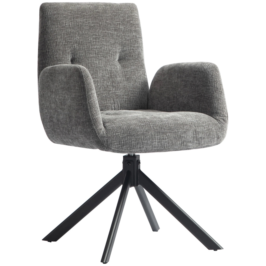 Poltrona girevole ¨C Minimal ¨C tessuto, grigio scuro