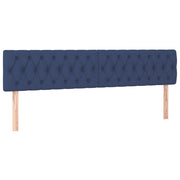 Testiera | Testata Blu 200x7x78/88 cm in Tessuto