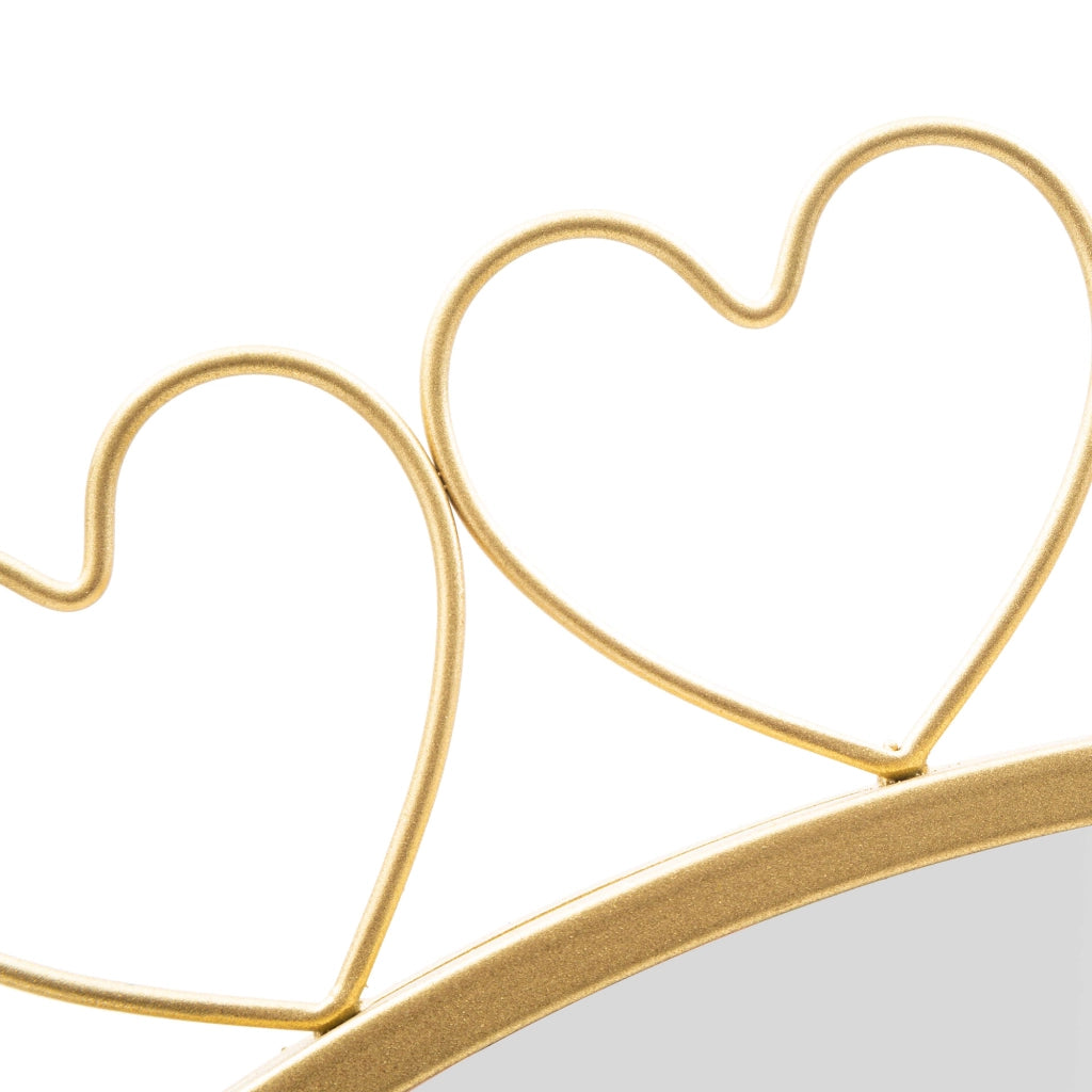 Fatatoza, Specchio Cornice con Cuori, 80x80h cm oro
