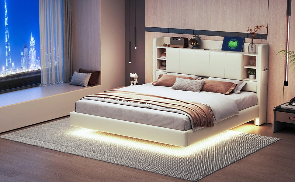 letto imbottito lino beige 160 x 200 cm