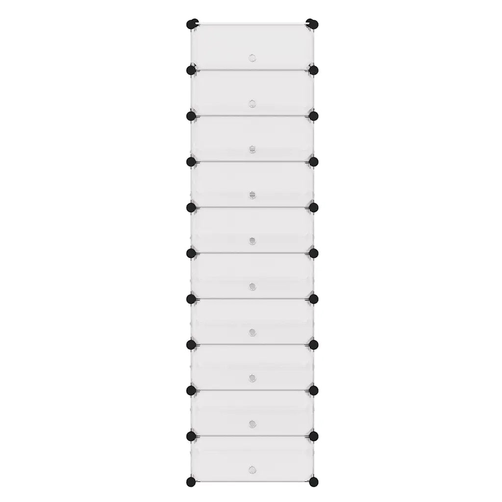 Scarpiera Modulare a 10 Scomparti-Scaffale per scarpe Bianca