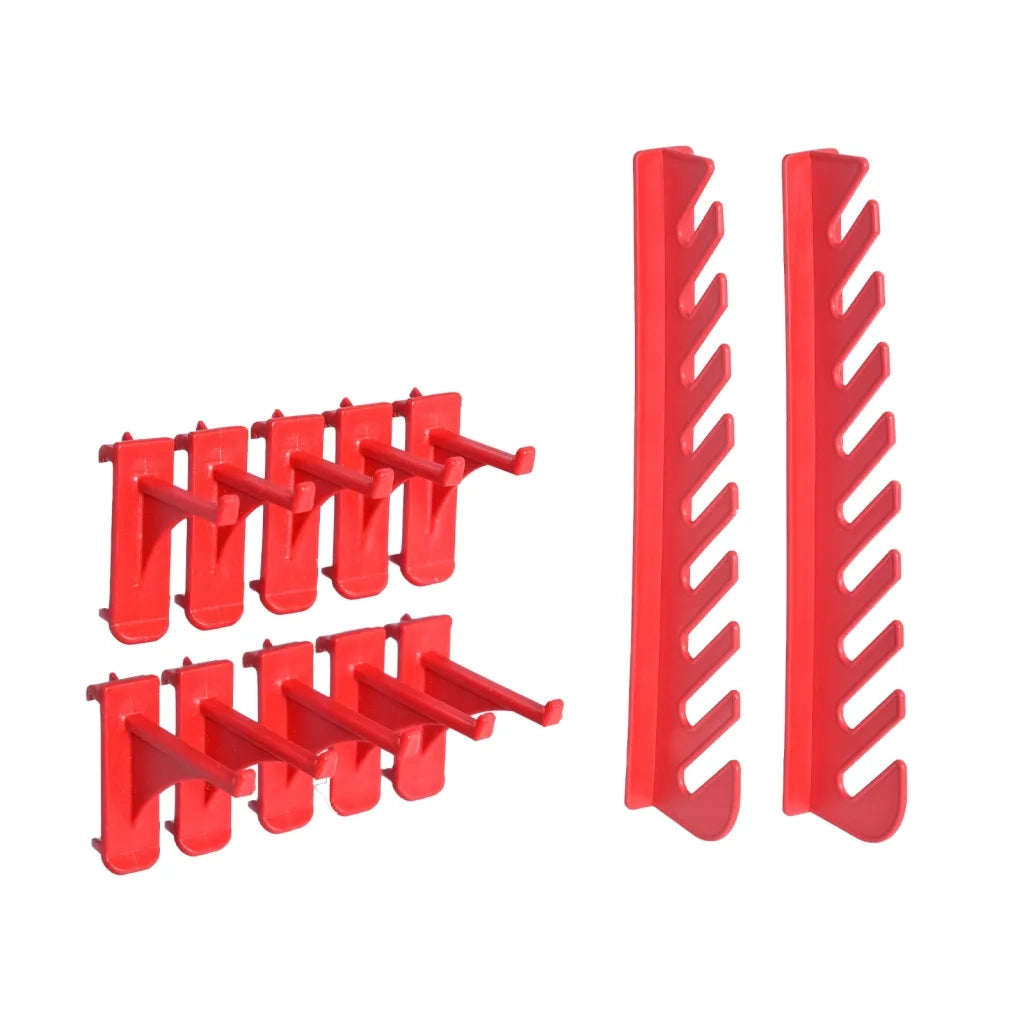 Kit Contenitori 80 pz con Pannelli a Parete Rosso e Nero 150812