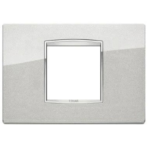VIMAR EIKON - PLACCA CLASSIC 2M CENTRALI ARGENTO