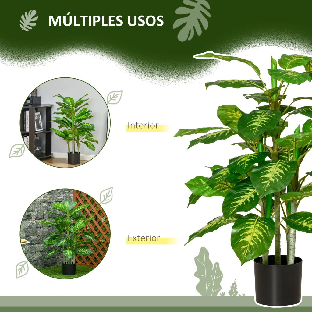 Pianta Artificiale Aglaonema ¨C Zephmum ¨C Verde 95 cm
