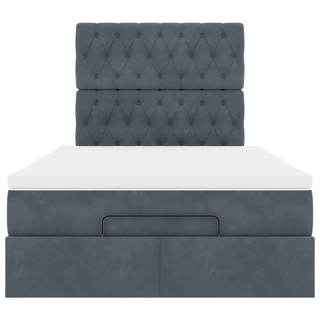 Struttura Letto Pouf con Materassi 120x200 cm Velluto 3313536