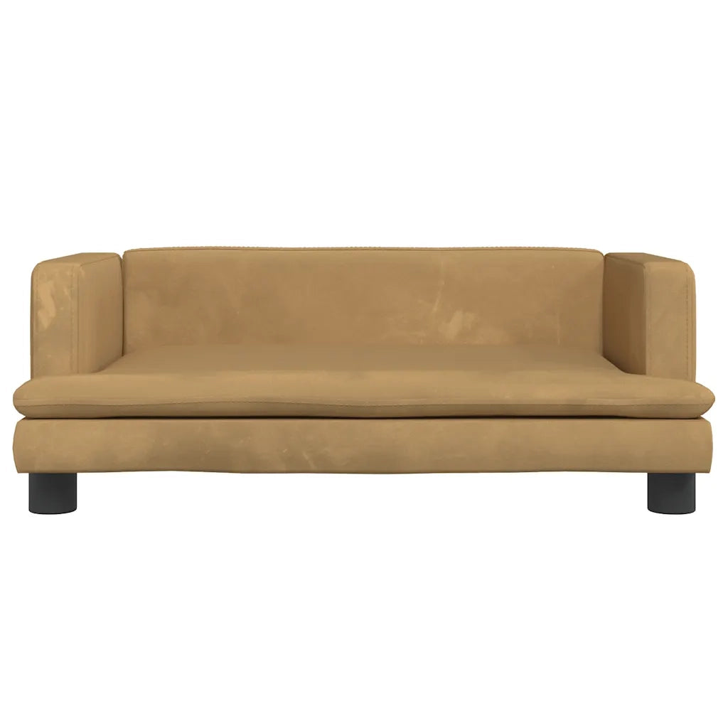 Divano per Bambini-Sofa-Divanetto Marrone 80x45x30 cm in Velluto