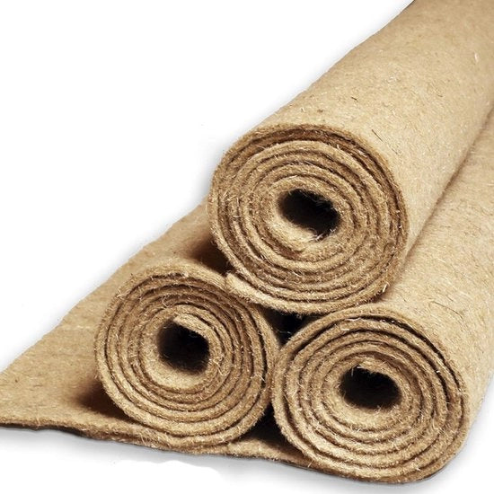 Matrice di lana di canapa per copertura della cassetta di compostaggio per vermi 100x50x0,5 cm - Protezione contro le mosche della frutta - Condizioni di compostaggio ottimali - Set da 3 pezzi