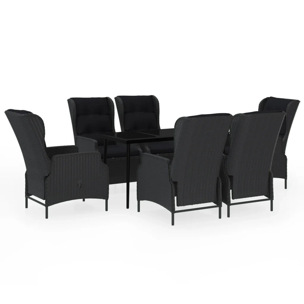 Set da Pranzo da Giardino 7 pz Grigio Scuro 3099658
