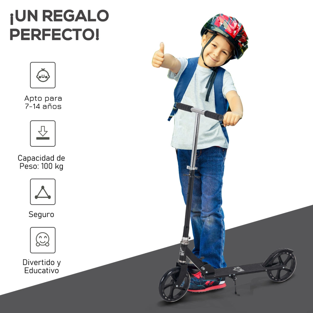 Monopattino Pieghevole per Bambini ¨C zephmum ¨C Nero 88x37x75-100 cm
