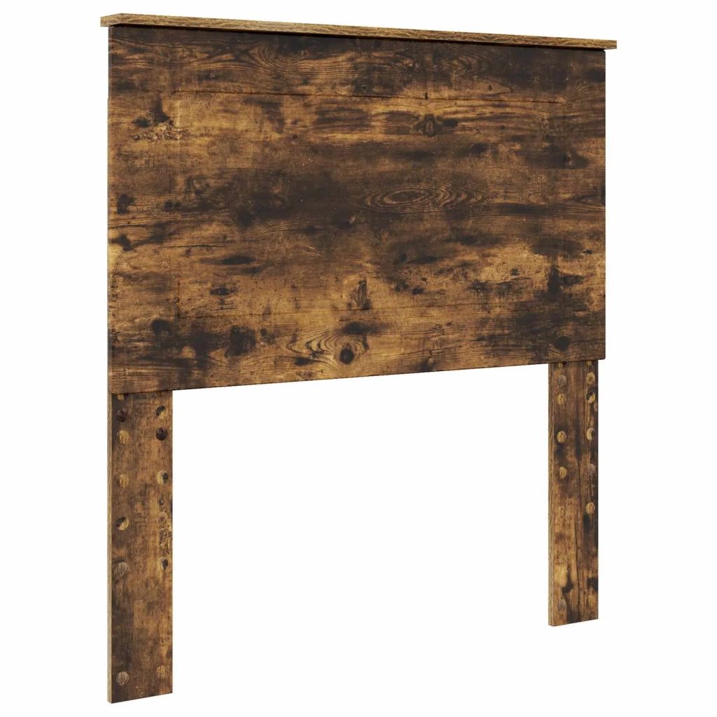 Struttura del letto Rovere Affumicato e Argento 75 x 190 cm