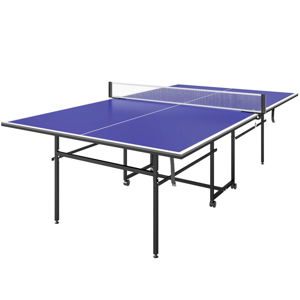 Tavolo da ping pong pieghevole ¨C Minimal ¨C blu, metallo, 274x152,5x76 cm