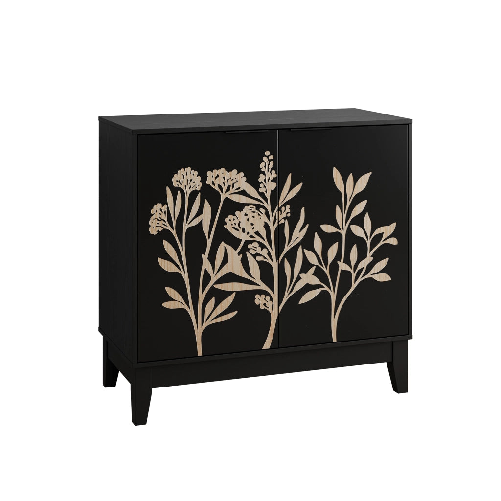 Credenza Vintage con 2 Ante e Ripiani ¨C MINIMAL ¨C Legno, 80 cm