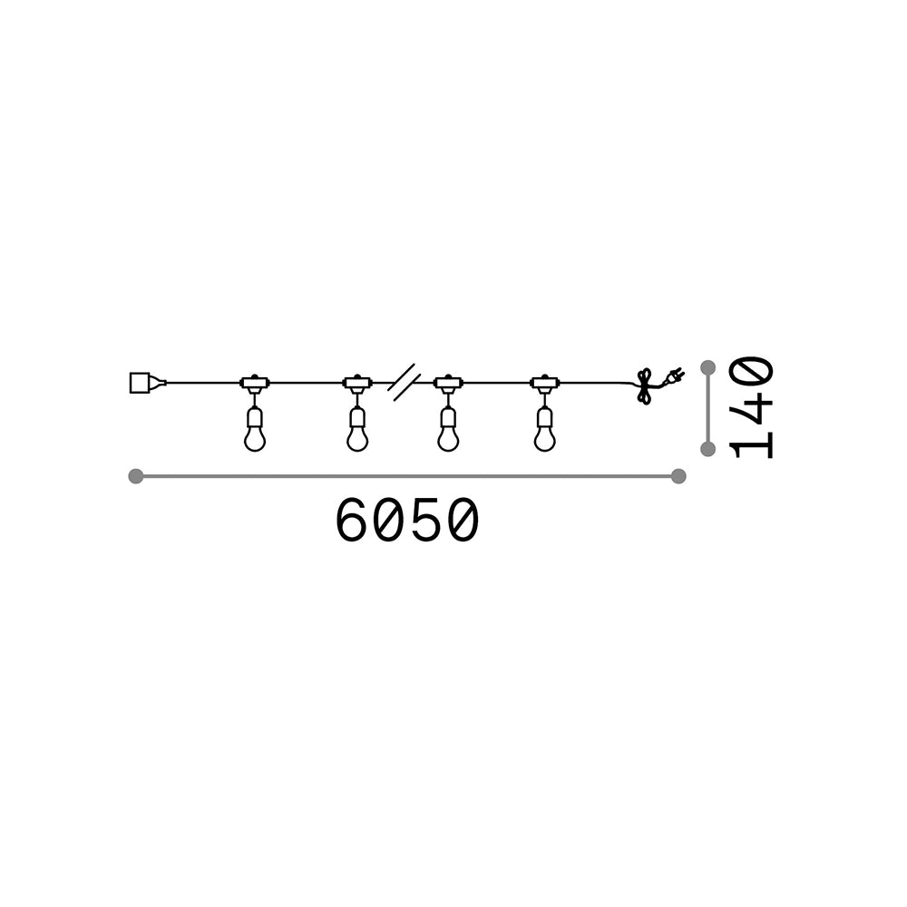 Sospensione Moderna Fiesta Materie Plastiche Nero 10 Luci E27