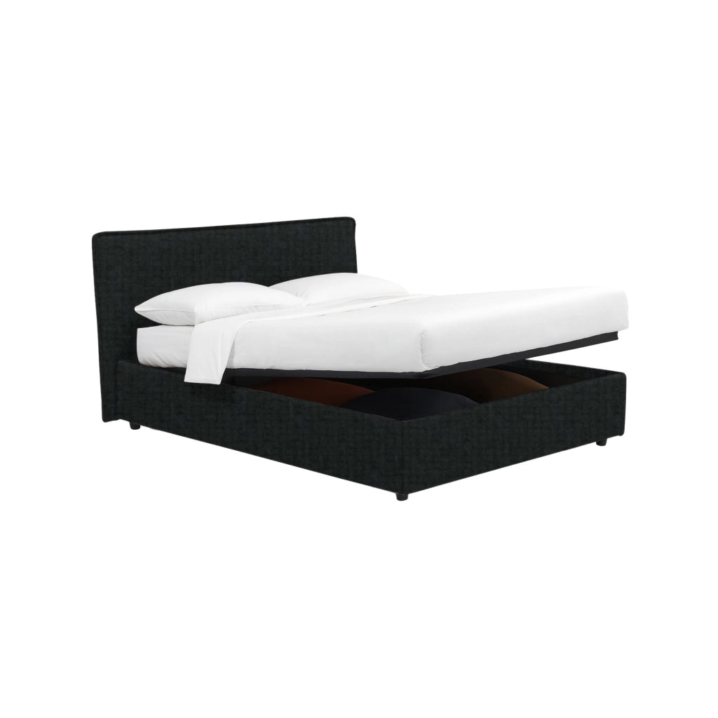Oldham, Letto Piazza e Mezza Sfoderabile Made in Italy, Grigio Scuro