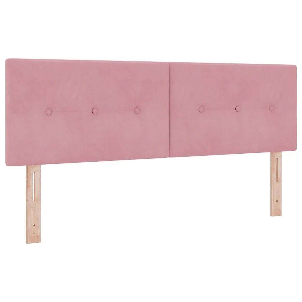 Letto a molle con materasso Rosa 200 x 140 cm Poliestere
