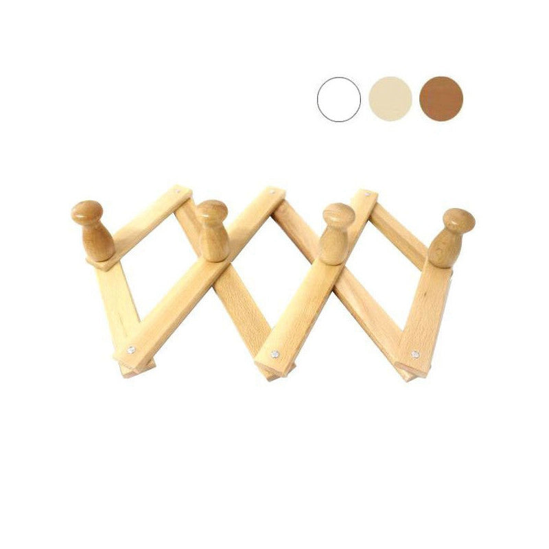 Appendiabiti Legno Estens.Posti 4 Bianco Xtra
