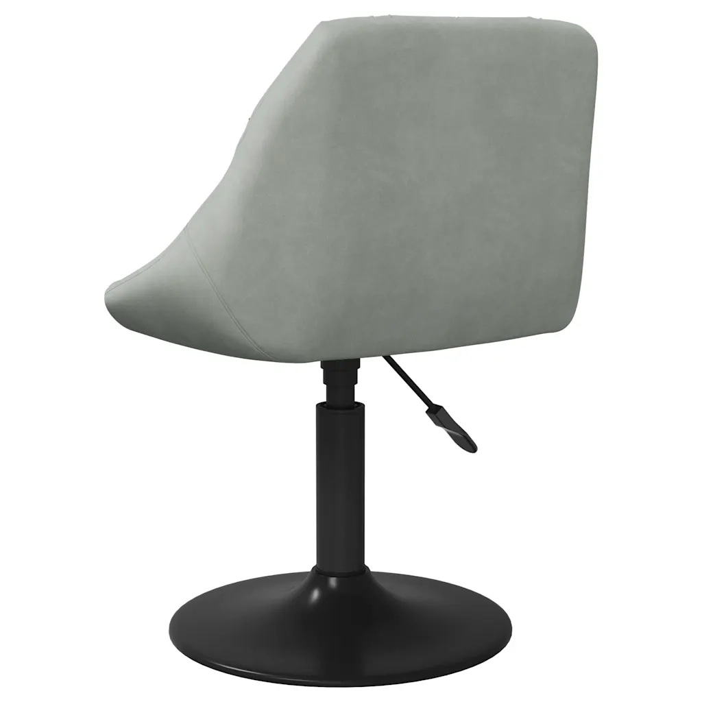 Sgabello da Bar Grigio Chiaro in Velluto 335316
