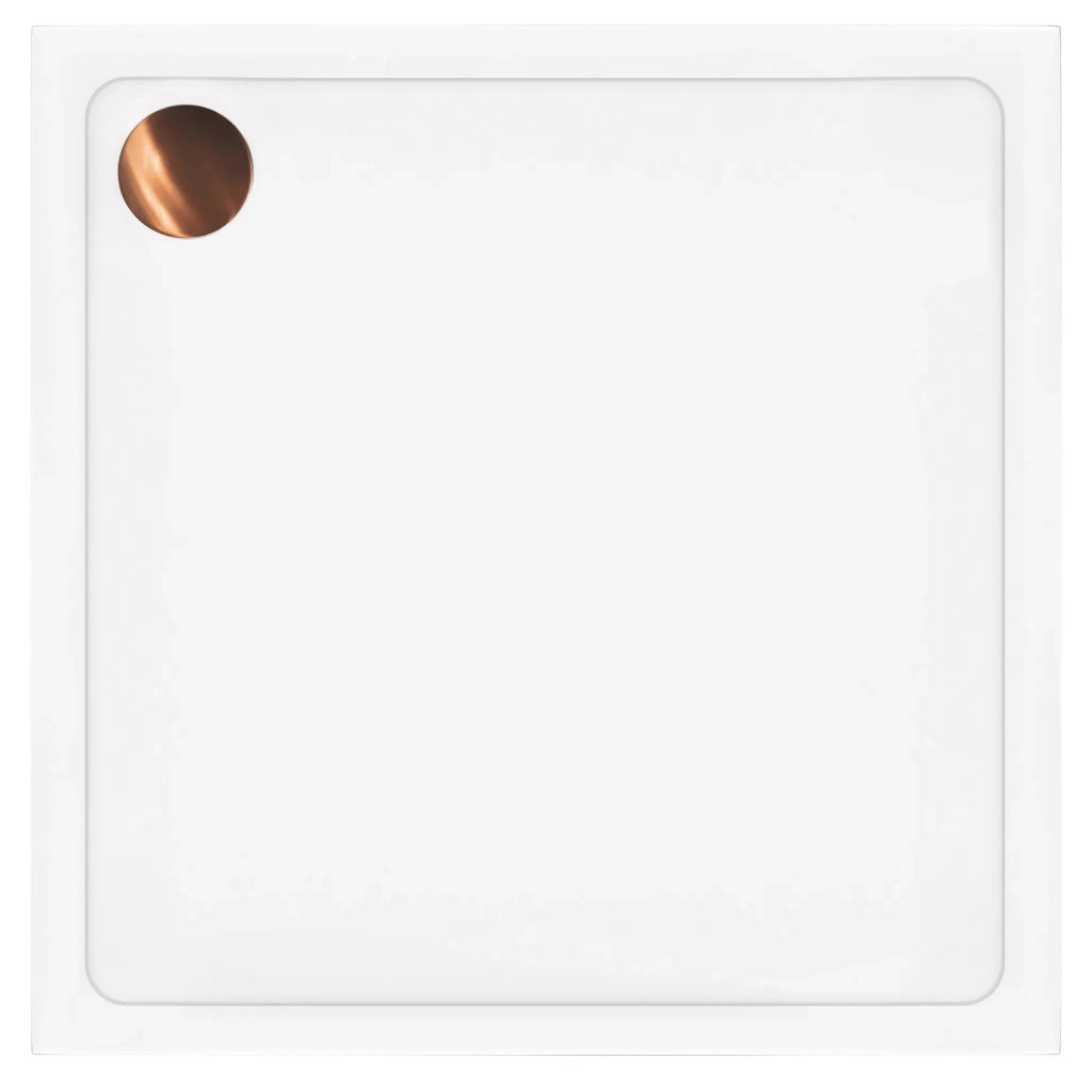 Piatto Doccia Acrilico Rea Savoy White 80x80 Copertura cromo