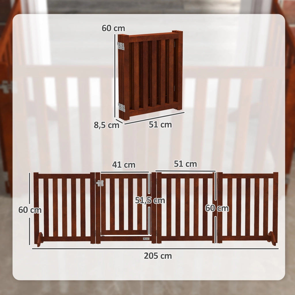 Barriera di Sicurezza per Cani ¨C Minimal ¨C 205x30x60 cm Marrone