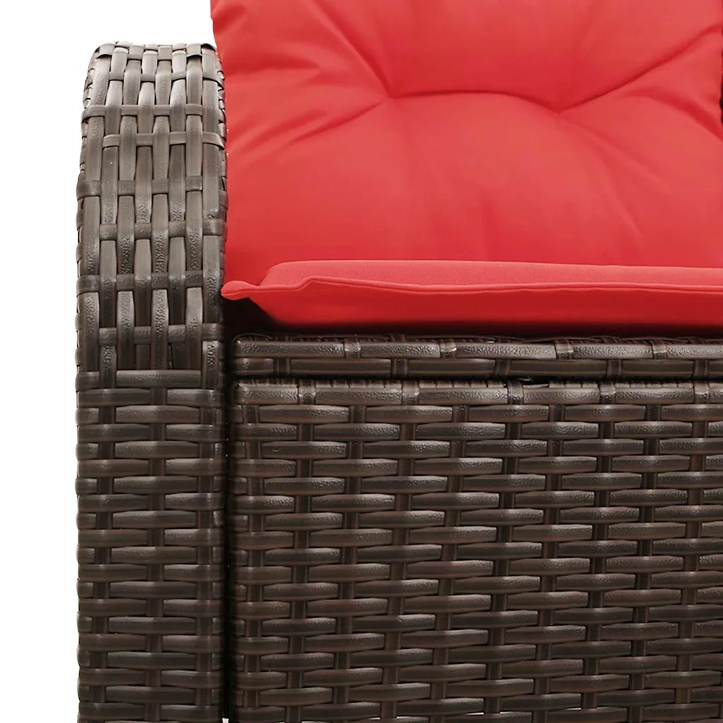 Divano da giardino Marrone 124 x 62 x 85cm polyrattan 42006738