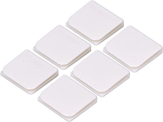 Clip per doccia in ABS - 6 pezzi - bianco - 4,5x5 cm - protezione bagno