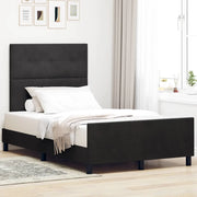 Letto a molle con testiera Nero 120 x 190 cm Velluto 3344929