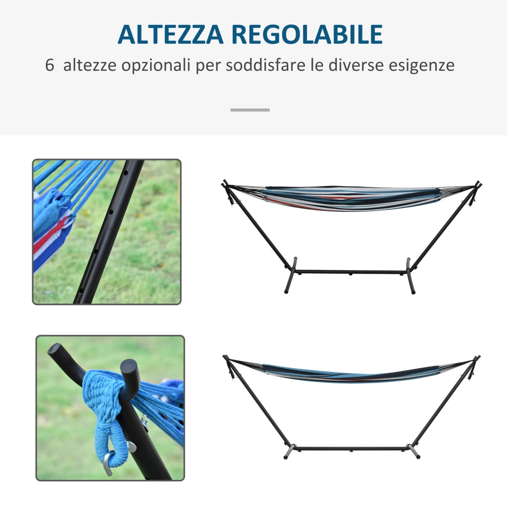 Amaca Autoportante con Supporto ¨C Xylo ¨C Bianco, 310x117x105 cm