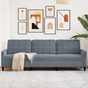 Divano a 3 Posti-Sofa 3 Posti Grigio Scuro 210 cm in Velluto