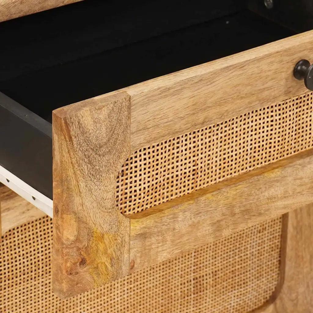 Comodino | Armadio da Notte | Mobiletto da notte con cassetto Naturale 50 x 33 x 60 cm