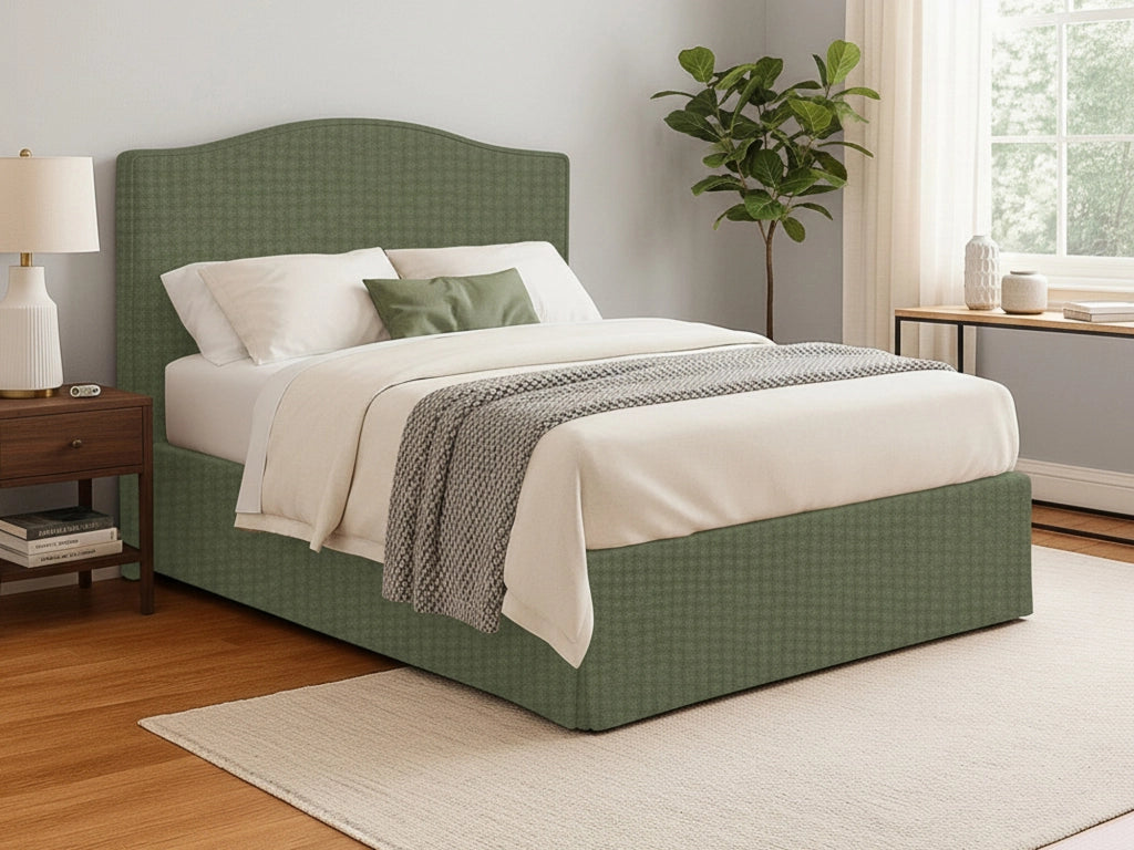Morley, Letto Matrimoniale Sfoderabile Made in Italy, Verde