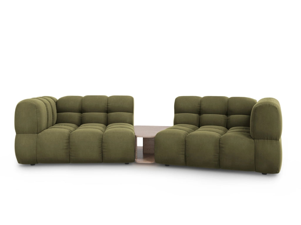 Cosmopolitan Design - Divano modulare "Sky" 2 posti in velluto verde chiaro 