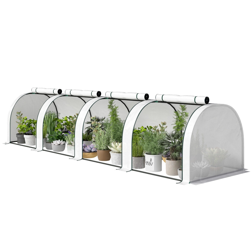 Serra da giardino per pomodori ¨C Minimal ¨C 400x100x80 cm bianco