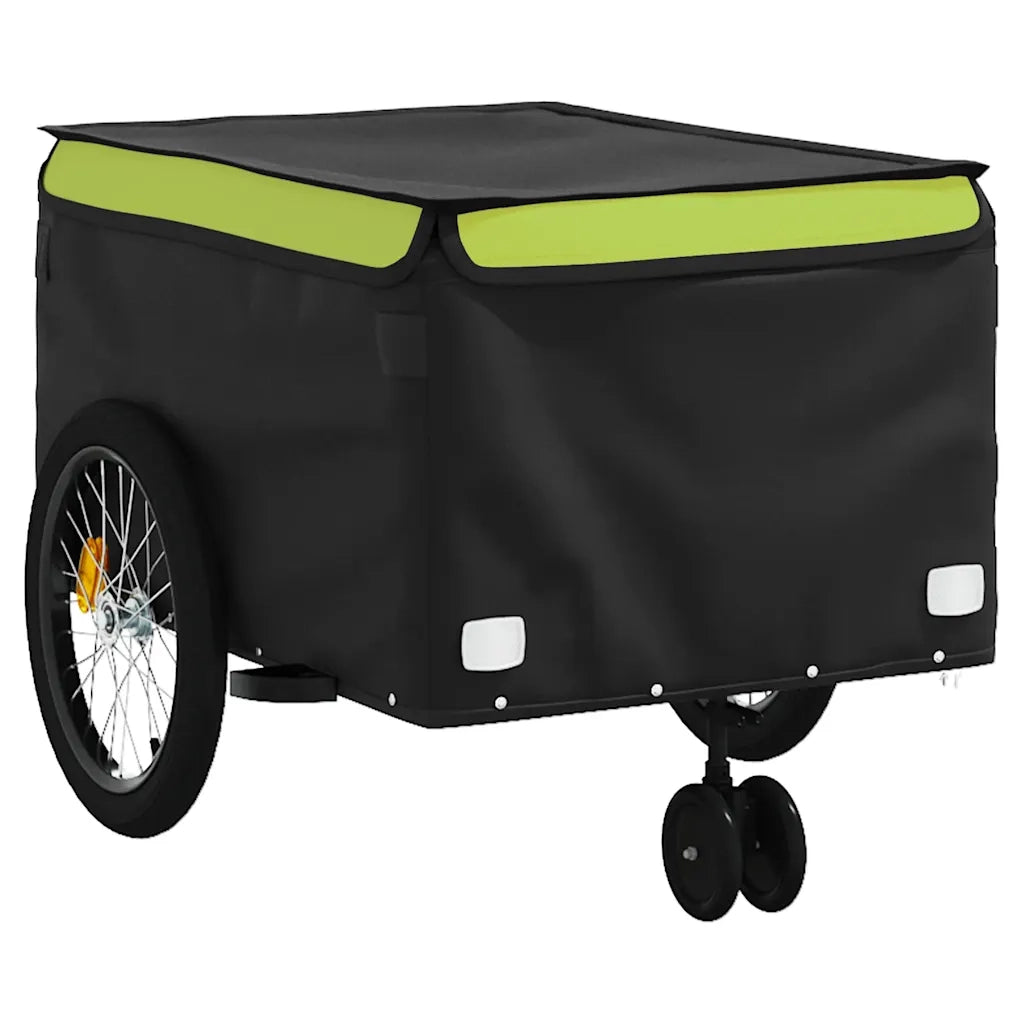 Rimorchio da Bici Nero e Verde 45 kg in Ferro 94116