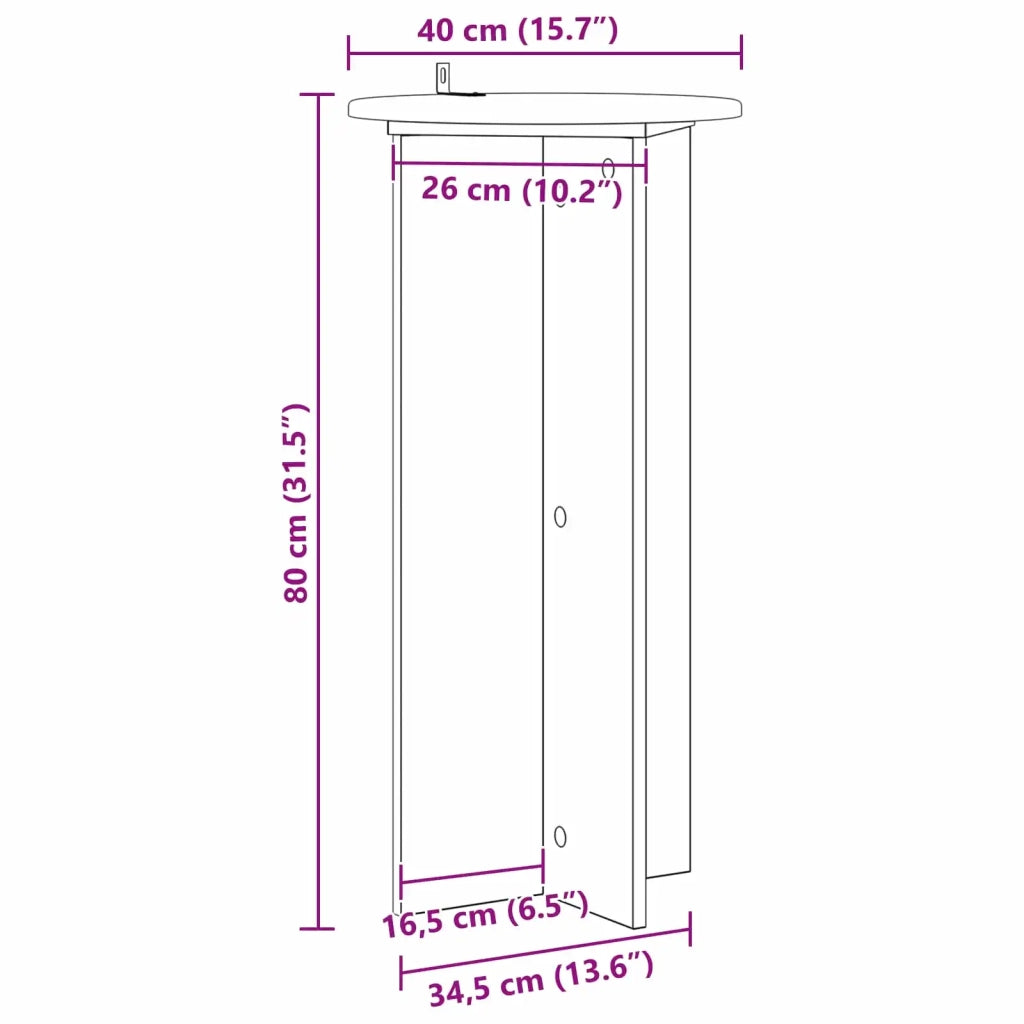Supporto per piante | Sostegno per piante 2 pz Grigio Cemento 40 x 40 x 80 cm